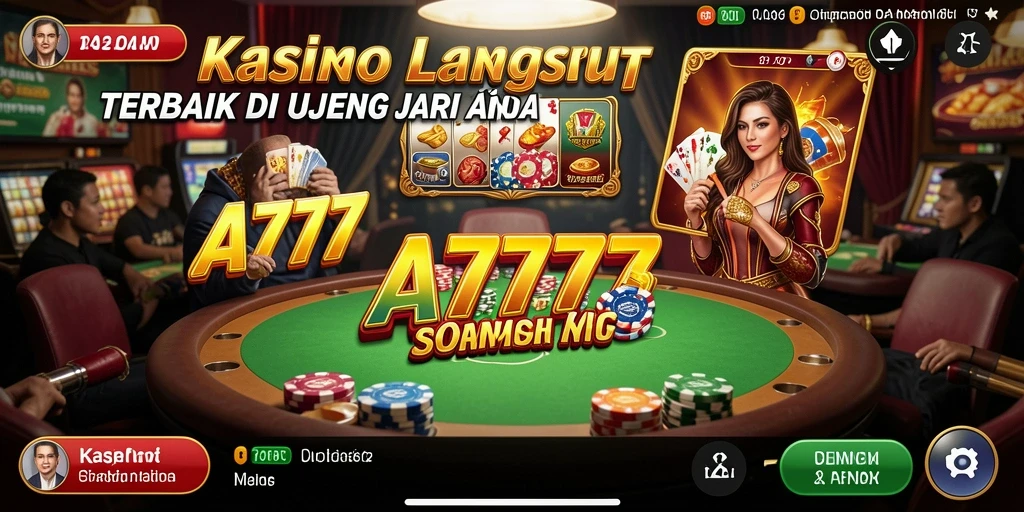 Cuplikan A7777 sebelum APK Live Casino dipasang.