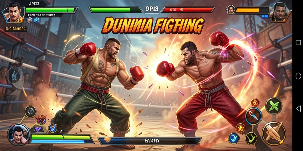 Cuplikan API33 sebelum APK Fighting dipasang.